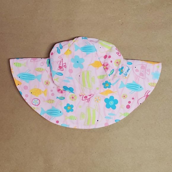 I Play Sun Protection Hat 9-18 Months Pink - Picture 2 of 7